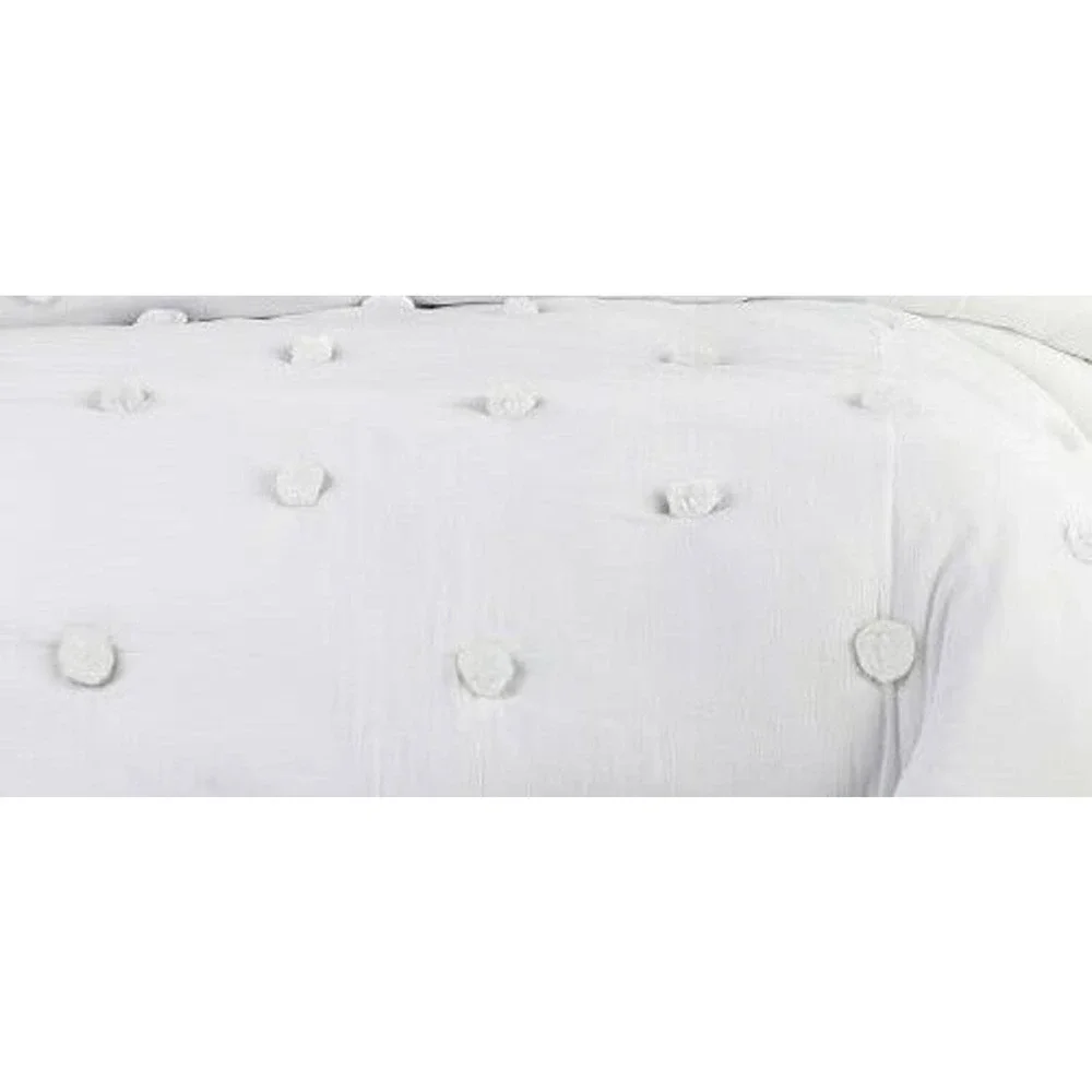 Pottery Barn Teen Crinkle Puff Girls Quilt Comforter White TWIN Nip